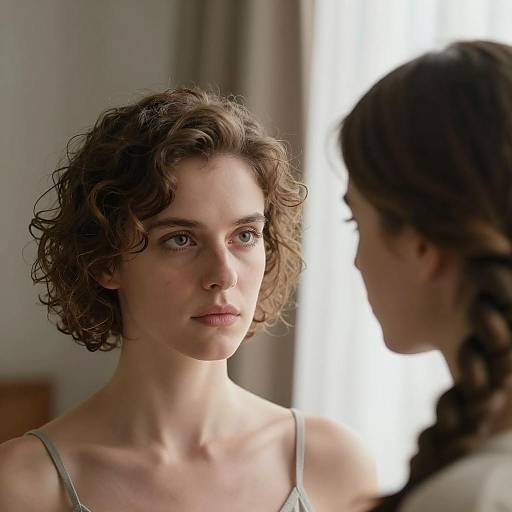 Close-Up Portrait of Two Women