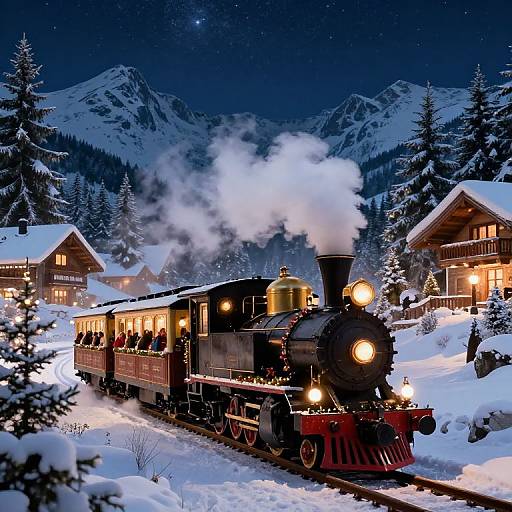 Enchanted Winter Train Journey