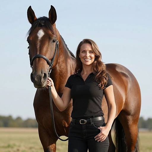 Confident Woman with Andalusian Horse