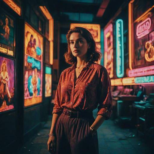 Cinematic Portrait of Woman in Retro Dress