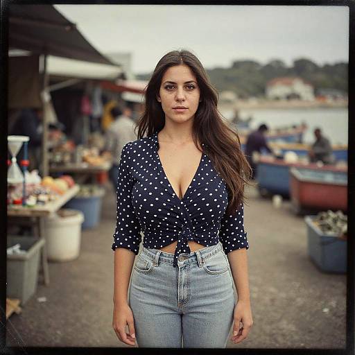 Vintage Style Hourglass Woman Portrait