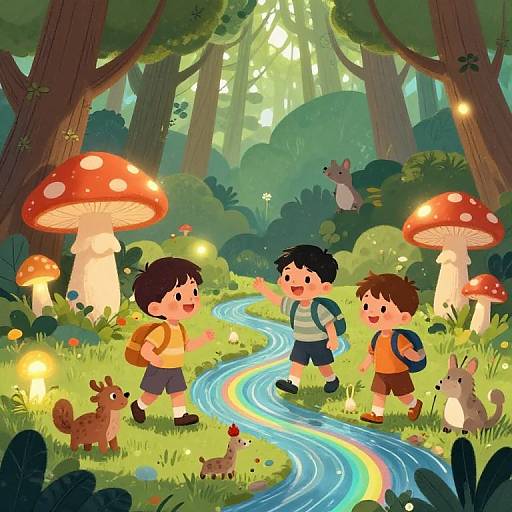 Whimsical Boys' Magical Forest Adventure