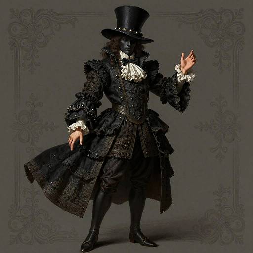 Baroque Shadow Magician Portrait