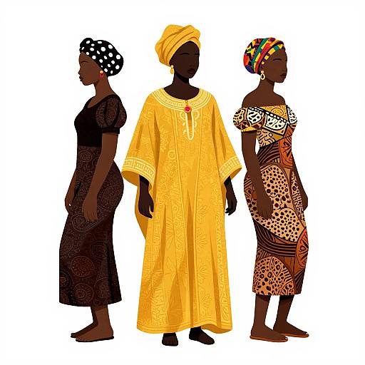 Elegant African Women in Traditional Attire