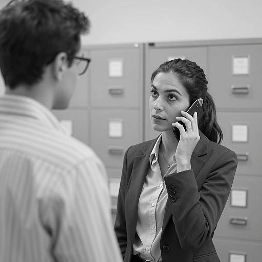 Office Interaction in Black-and-White
