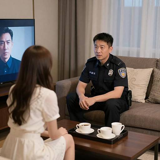 Cozy Living Room Conversation Scene