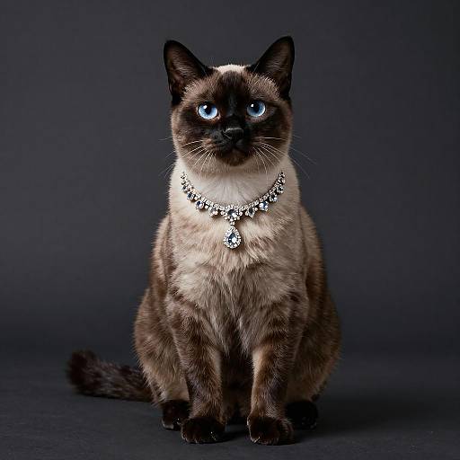 Elegant Portrait of a Colorpoint Shorthair Cat