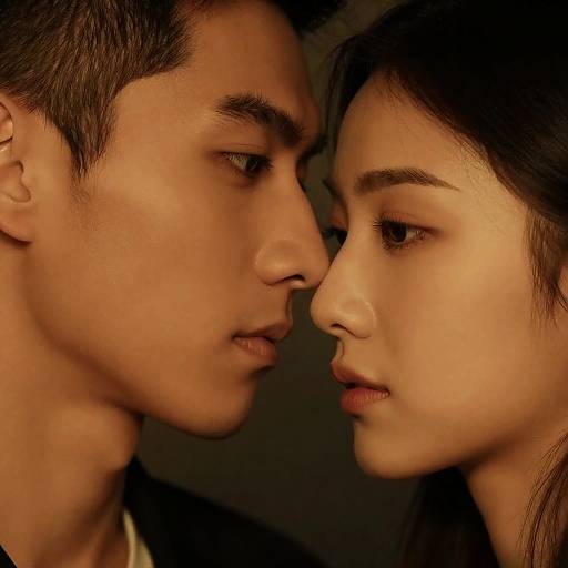 Intimate Close-Up of Two Figures