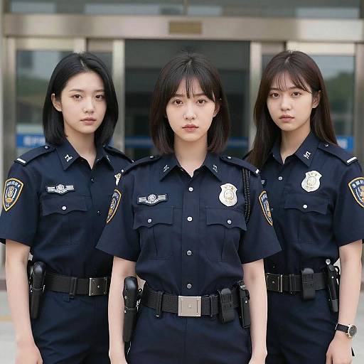Three Women Police Officers Portrait