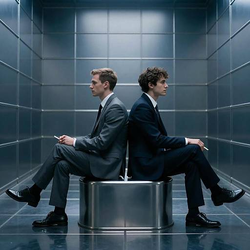 Futuristic Chamber with Two Men