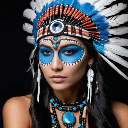 Portrait of a Girl with Feather Headdress