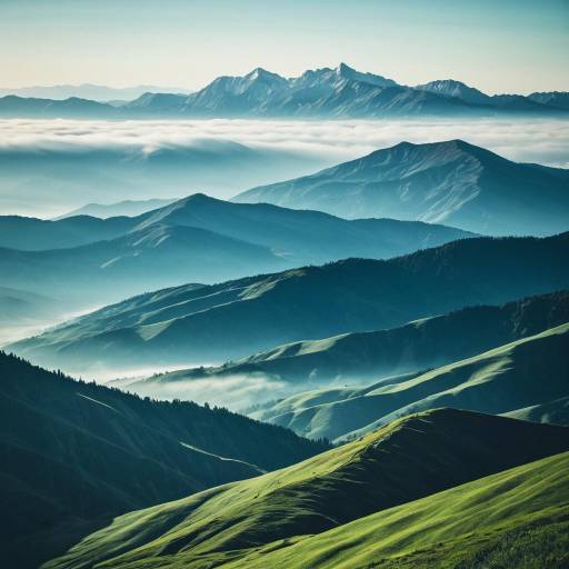 Serene Mountain Landscape at Dawn