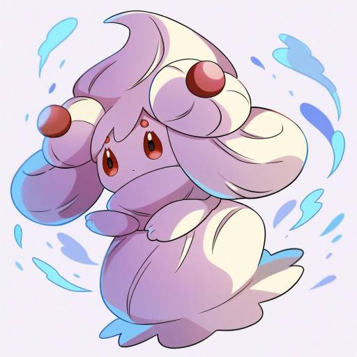 Illustration of Alcremie, pokemon in the style of Yukichi (eikichi)