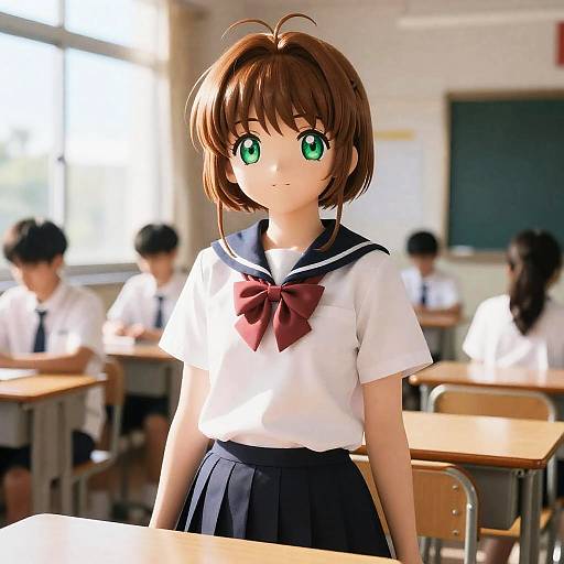 Kinomoto Sakura at Tomoeda Classroom