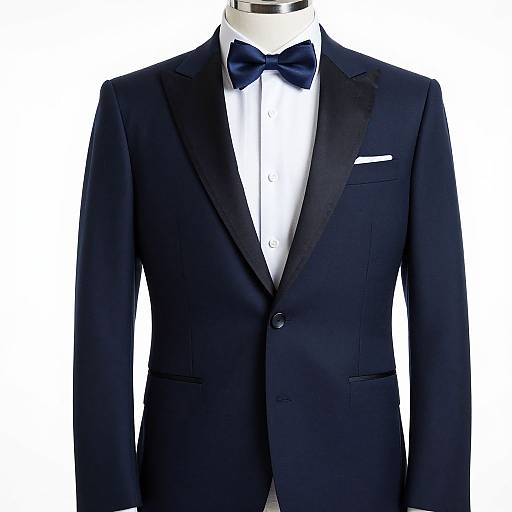 Elegant Navy-Blue Groom Tuxedo
