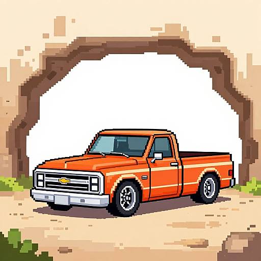 Pixel Art Chevy C10 Lowrider