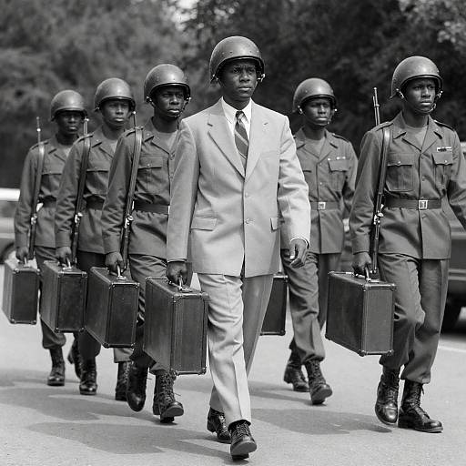 Historic March of African American Soldiers