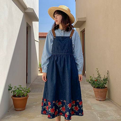 Casual Rustic Outfit in Sunlit Setting