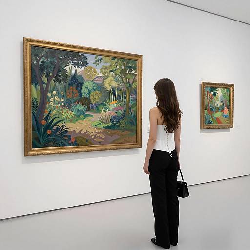 Art Gallery Muse in Elegant Outfit