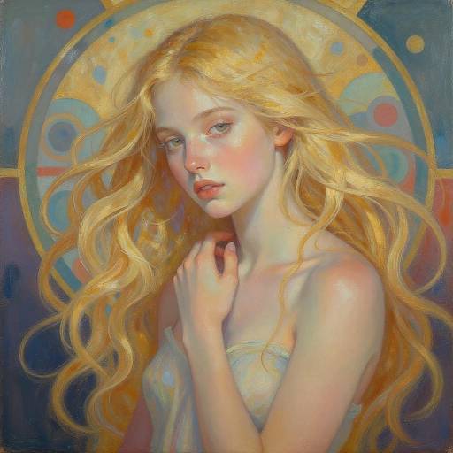 Ethereal Woman with Golden Hair