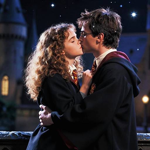 Harry and Hermione's Magical Kiss