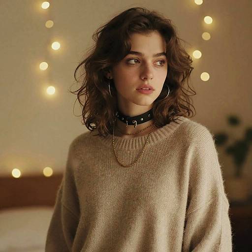 Vintage E Girl Cozy Portrait