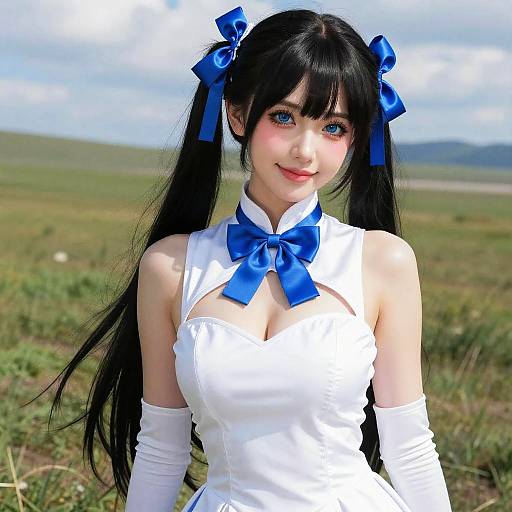 Elegant Hestia Portrait in Colorful Landscape