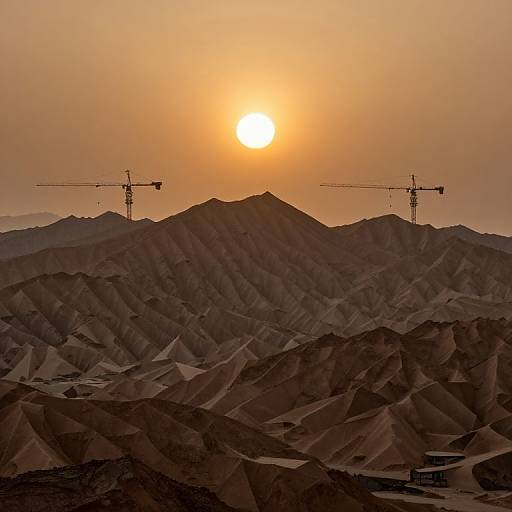 Origami Mountains Under Twin Suns