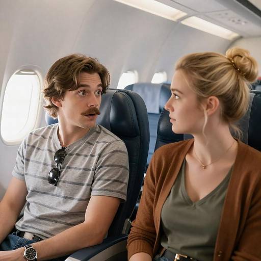 Surprised Encounter on an Airplane