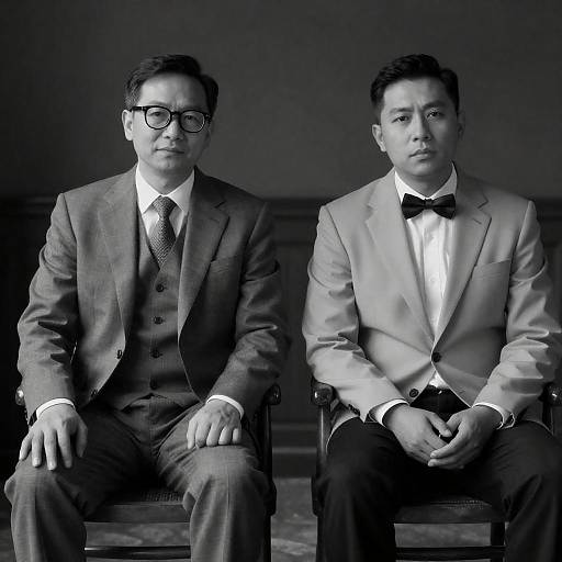 Classic Portrait of Two Distinguished Men