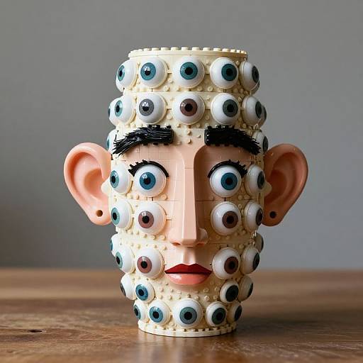 Hyperrealistic Sensory Organ Vase