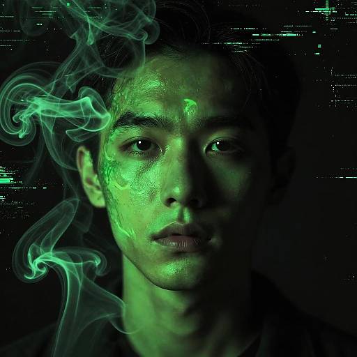 Neon Green Phonk Portrait