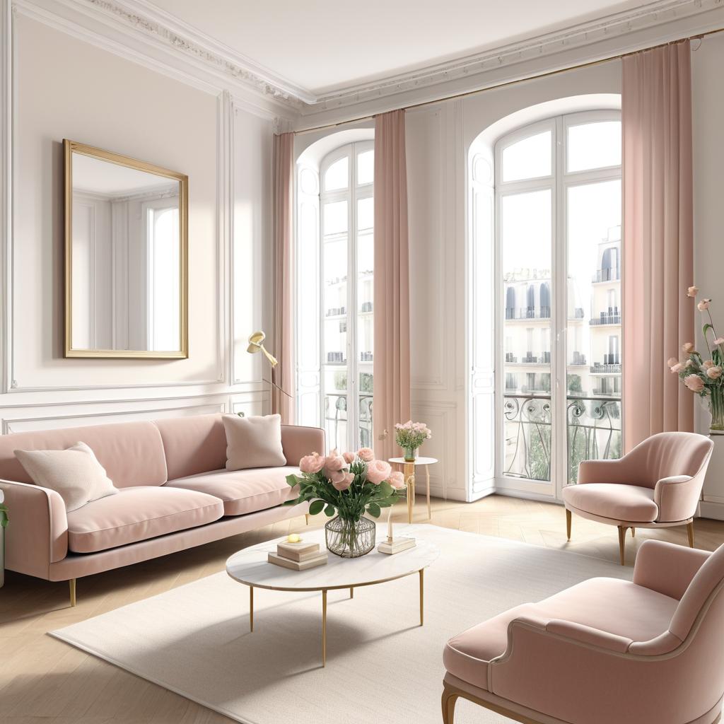 Chic Parisian Apartment in Soft Daylight