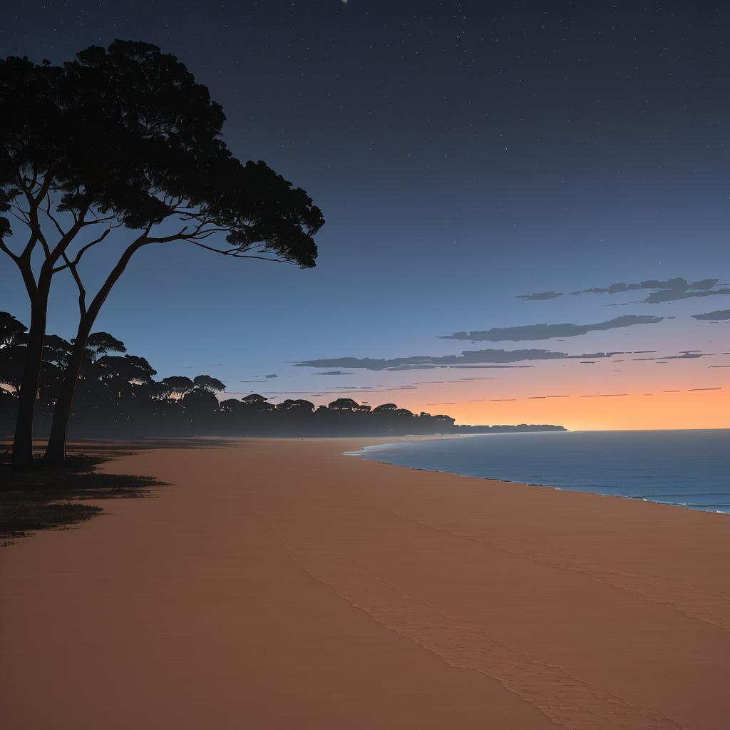 Twilight Mist Over Sandy Peninsula Bluff