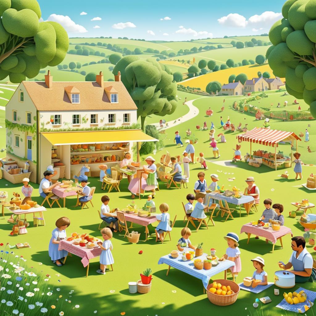 Charming Countryside Picnic Scene