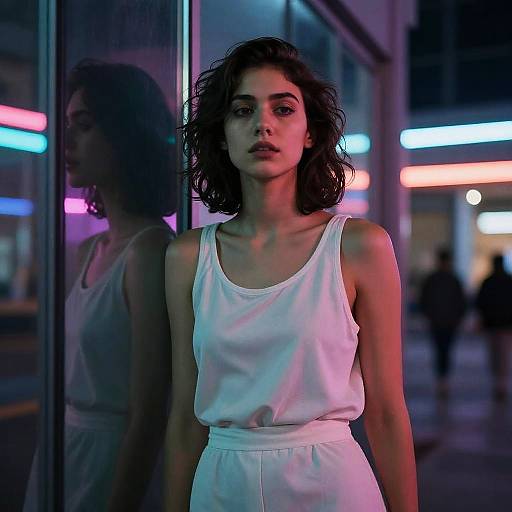 Cyberpunk Leda in Neon City