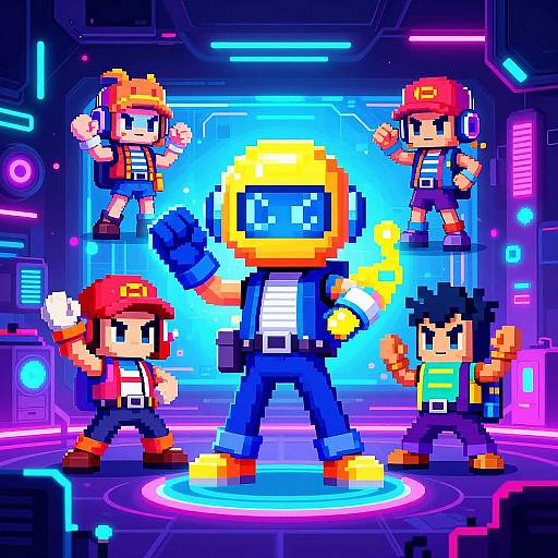 Futuristic Pixel Art Sprite Generator