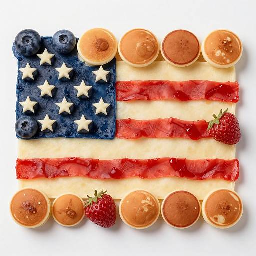 Festive Patriotic Mini Pancake Flag