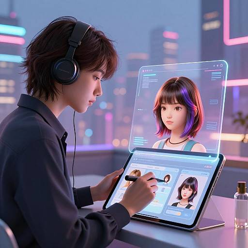 Futuristic AI Haircut Designer