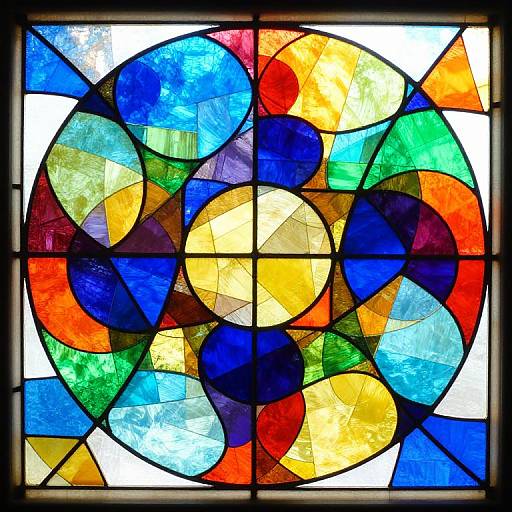 Abstract Geometric Stained Glass Patterns