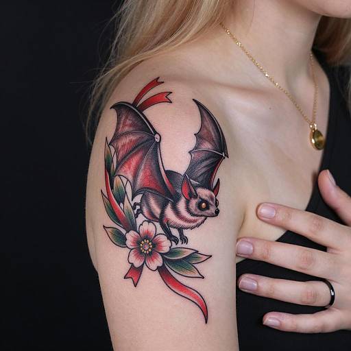 Stylish Tattooed Woman with Unique Design