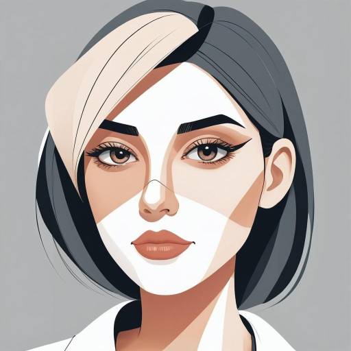 Elegant Cartoon Illustration with Soft Tones