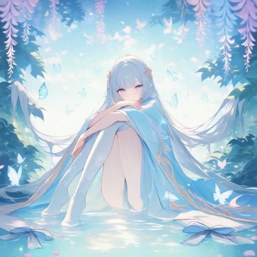 Whimsical Anime Serenity with Nature