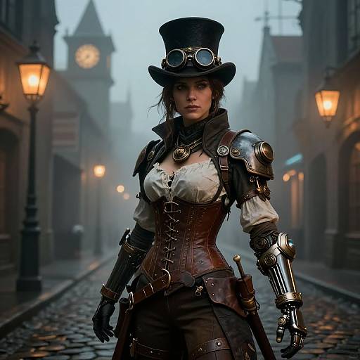 Steampunk Female Adventurer Character