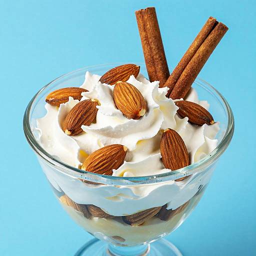 Vivid Dessert Parfait with Almonds