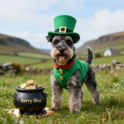 Kerry Blue Terrier as Leprechaun