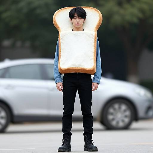 Realistic Adult Toast Costume Portrait