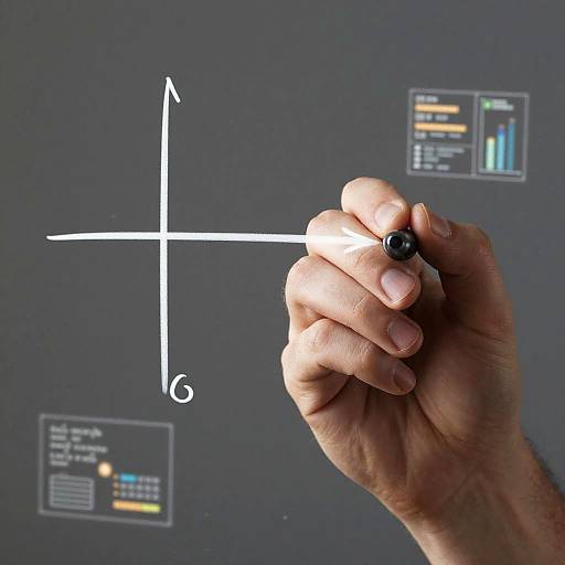 Mathematician Drawing Cartesian Coordinates