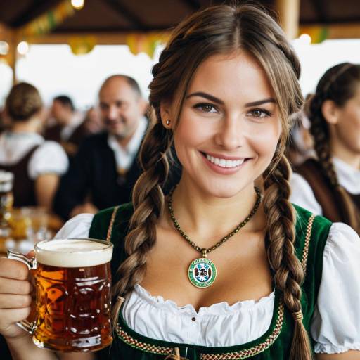 Solo Girl at Adult Oktoberfest Celebration