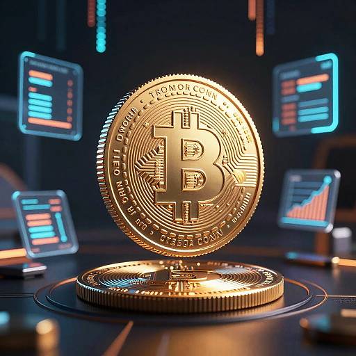 Troncoin Cyberpunk Neon Crypto Coin